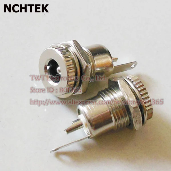 

NCHTEK DC 5.5x2.1mm Power Jack Heavy Duty Metal Chassis Socket ,DC female Plug connector,Solder Type,Metal/Free shipping/50PCS