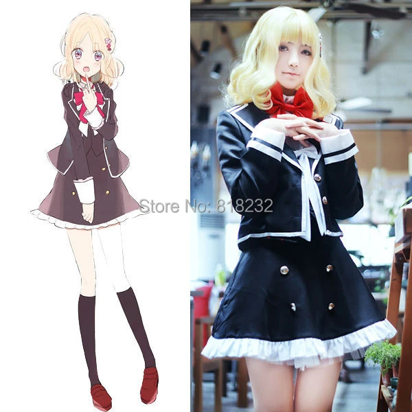 Diabolik lovers小森ユイ制服ドレス衣装アニメカスタマイズコスプレ衣装 - AliExpress