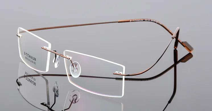 Ultra-light rimless Optical frame men women Titanium Alloy eyeglasses frame Myopia Prescription glasses frames 9 colors
