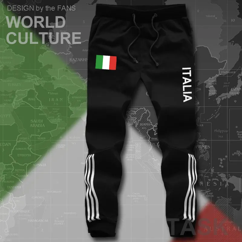 Pantalones cortos italianos para hombre, shorts de playa con bandera, entrenamiento, bolsillo con cremallera, sudor, culturismo, tops de campo ITA,