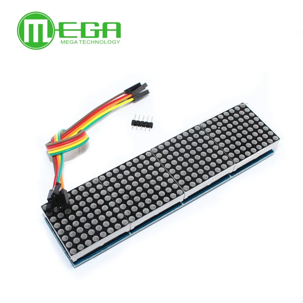 1pcs MAX7219 Dot Matrix Module For Microcontroller 4 In One Display with 5P Line