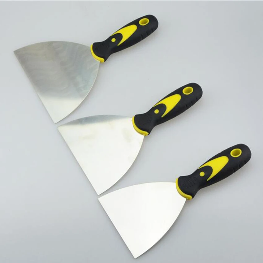 Spatule en acier inoxydable, couteau à mastic, grattoir, outil de peinture, pelle à plâtre, livres, outil de construction, 6\