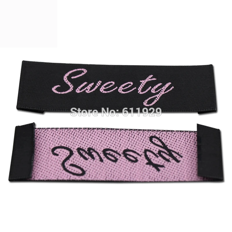 Free Shipping Customized garment satin labels/clothing woven labels/logo/garment tags/brand name printing 1000 pcs a lot