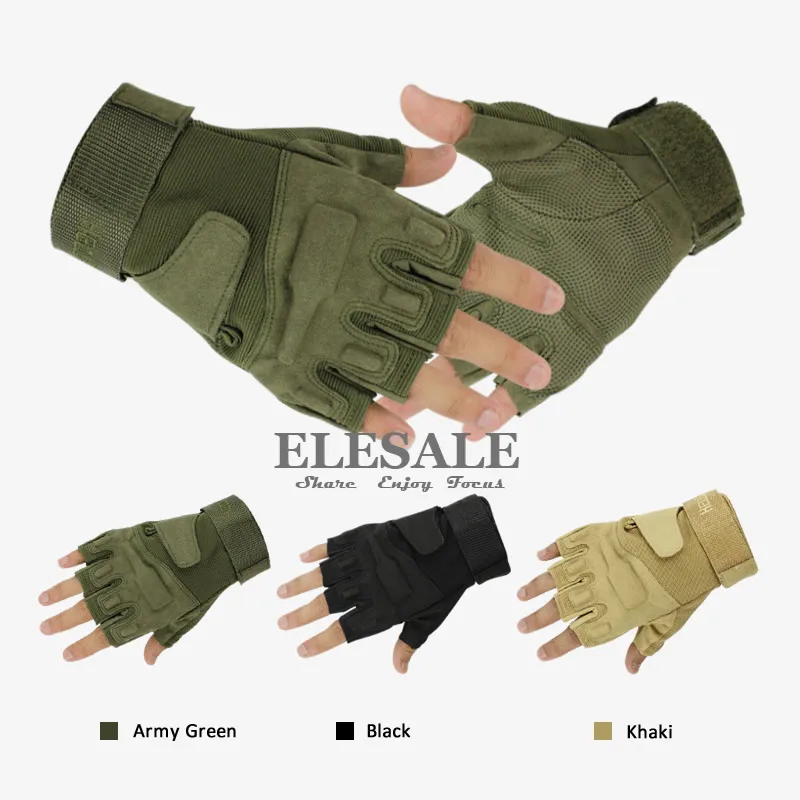 

New Tactical Training Gloves Half Finger Army Combat Military Gloves For Outdoor Sport Hunt Bicycle CS Paintball