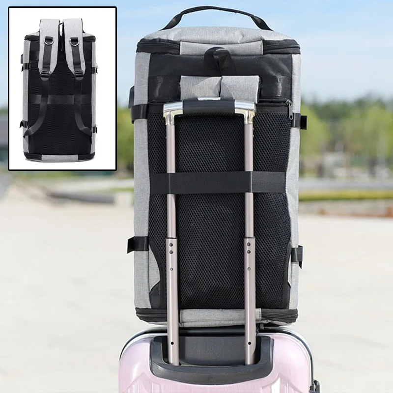 USB Anti-theft Gym backpack Bags Fitness Gymtas Bag for Men Training Sports Tas Travel Sac De Sport Outdoor Laptop Sack XA684WA