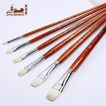 ציור שמן גואש עז 6 יחידות סט מברשות כלי כתיבה משרדיים מברשות ציור במים עט ציור באקוורל ציוד אמנות