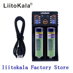 2 pezzi Liitokala 3.7V 3400mAh 18650 batteria ricaricabile agli ioni di litio (senza PCB) Lii-202 USB 26650 18650 AAA AA caricabatterie intelligente