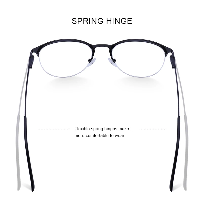 MERRYS DESIGN Unisex Fashion Trending Oval Glasses Frame Men/Women Myopia Prescription Half Optical Eyeglasses S2042