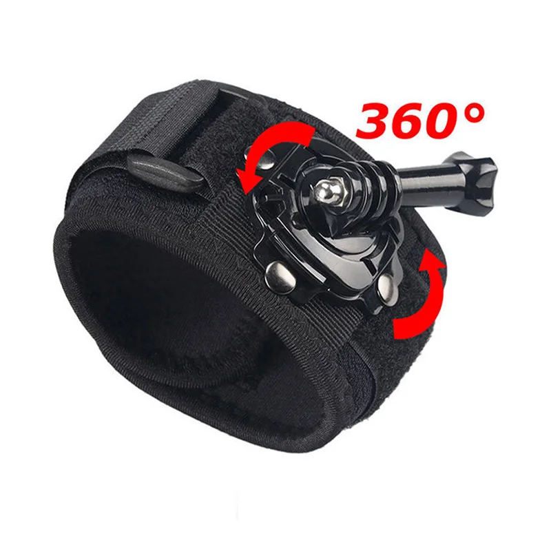 Wrist Mount Band Strap 360 Degrees + Screw For GOPRO Hero 11 10 9 SJ4000 SJ5000 SJCAM  Xiaomi Yi 4K Lite Camera Accessories