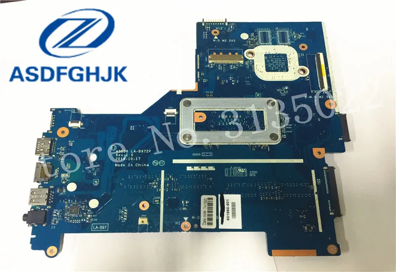 Laptop Motherboard 801860-501 FOR HP 15-R Motherboard LA-B972P DDR3L SR23Z i3-5010U Integrated 100% Test ok
