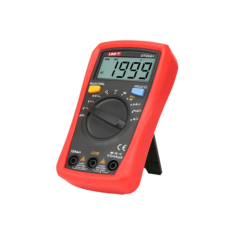 UNI-T UT33A+ Digitális multimeter automat Jelentőség 600V 10A Váltóáram Egyenáram feszültség curren Szabadkozás +2mf Kapacitás teszter backlight kijelző