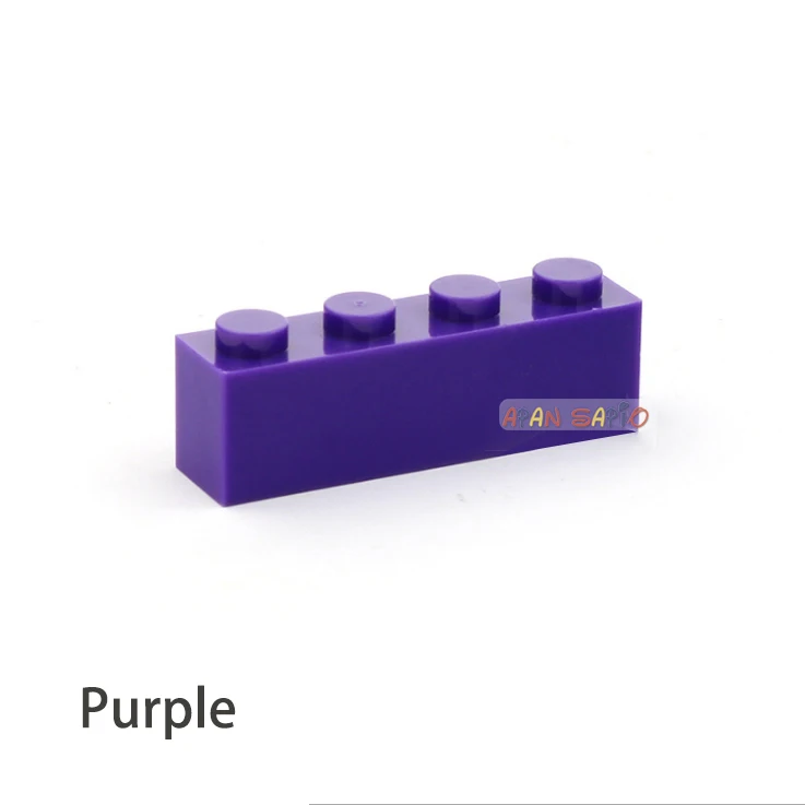 50 stücke DIY Bausteine dicke 1x4 16 Farbe Assemblage Pädagogisches kinder Spielzeug für kinder Größe Kompatibel mit 3010