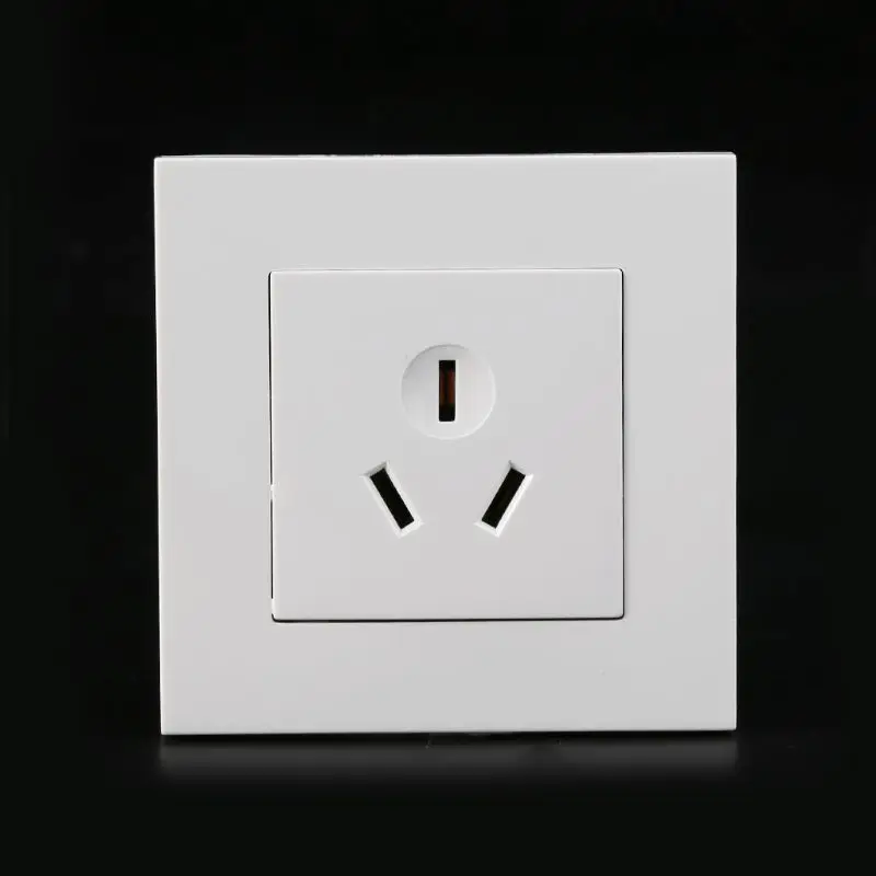 Wall Socket 86 Type 16A Power Outlet With 3 Holes White PC Panel For Air Conditi