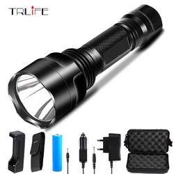 C8 Tactical LED Taschenlampe T6/L2/COB + T6 Taschenlampe für Reiten Camping Wandern Mit seite COB arbeit licht design Durch 18650 Battey