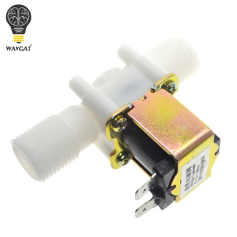 AC220V DC 12V 24V Electric Solenoid Valve Magnetic N/C Water Air Inlet Flow Switch N/C 1/2