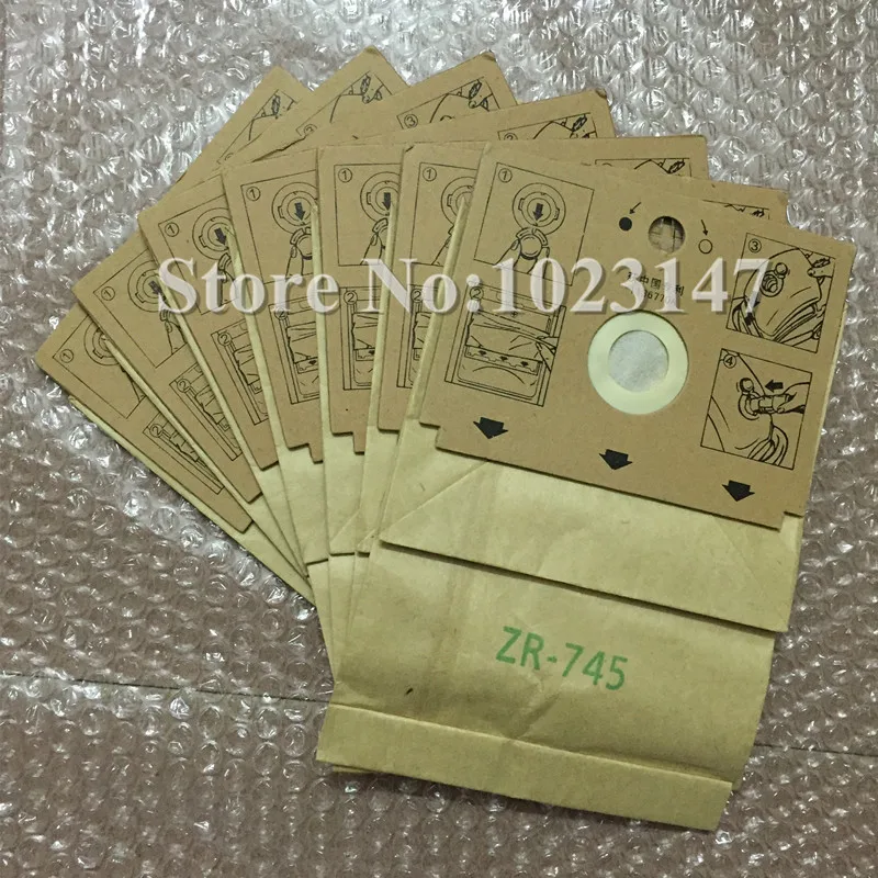 7 pieces/lot Vacuum Cleaner Bags Dust Paper Bag for Rowenta ZR745,RS007,Dymbo,RCF122 etc.!