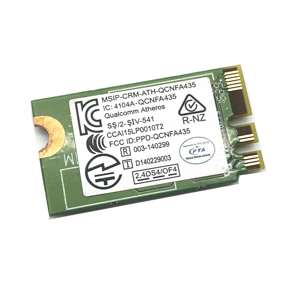 10pcs DW1810 8.02.11ac M.2 NGFF 433Mbps Bluetooth-compatible 4.1 WiFi Wireless Network Card QCNFA435 WIFI Module