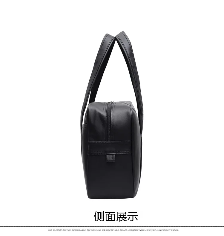 Japan Cosplay School Bag JK Uniform Bag Messenger Shoulder Handbags Bag With Holes Japanese PU Leather Blck