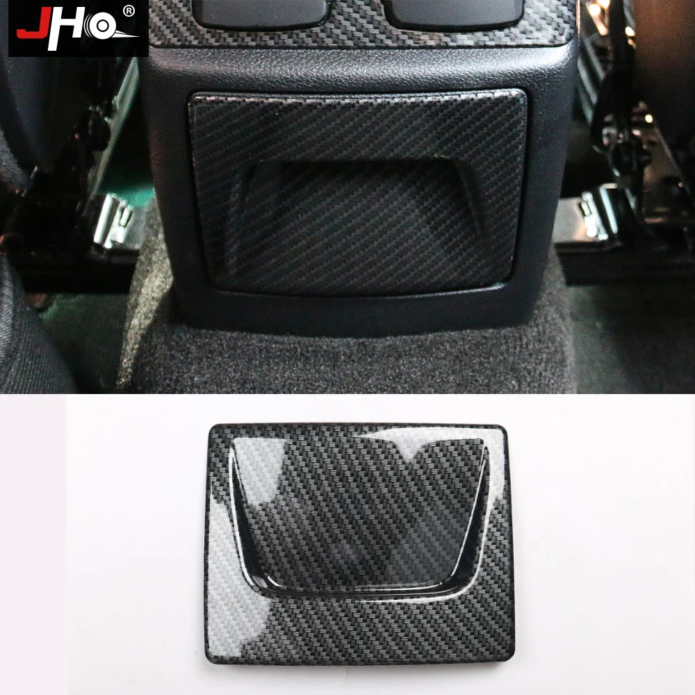 

JHO Lower Rear Armrest Box Cover Trim FOR Ford Explorer 2011-2019 2018 2013 2014 2015 2016 2017 ABS Carbon Grain Car Accessories