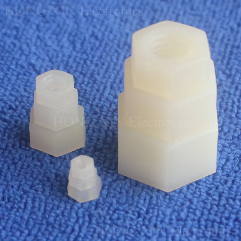 1Pcs M2 M2.5 M3 M4 M5 M6 M8 M10 M12 White Nylon Hex Nut Hexagon Plastic Nuts ROHS Hexagonal Nuts for DIY model Make