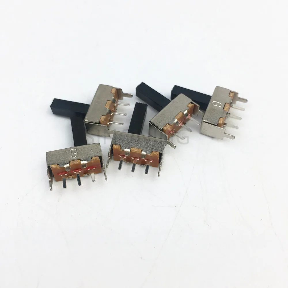 5pcs 12mm slide switch toggle switch 3 feet 2 files with fixed feet