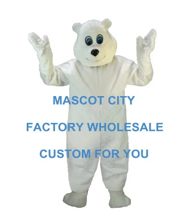 

Happy Polar Mascot Hot Sale Adult Size Animal Theme White Bear Mascotte Mascota Outfit Suit Fancy Dress Cosply Costumes SW1103