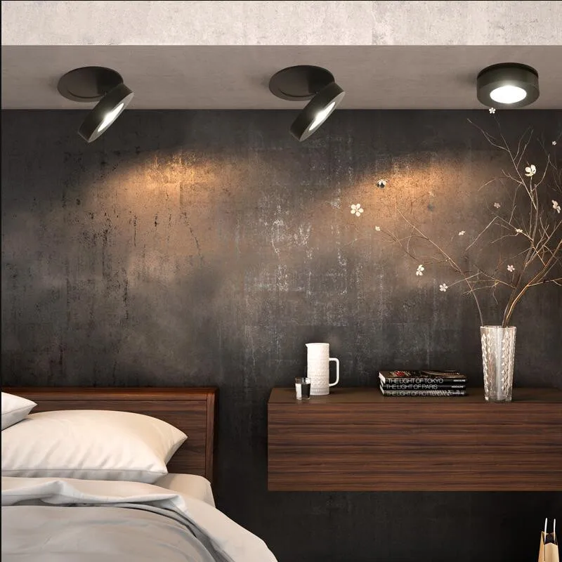 Ultra thin LED Spotlight 15W rotation Aisle Recessed Ceiling Lamp Adjustable LED exhibition Down light