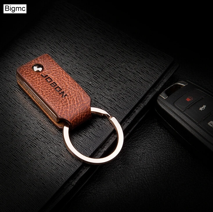 New Fashion high quality Key chain flexible Leather Men Top Car Key Ring waist hanging belt Key Chain Best Gift jewelry 17128