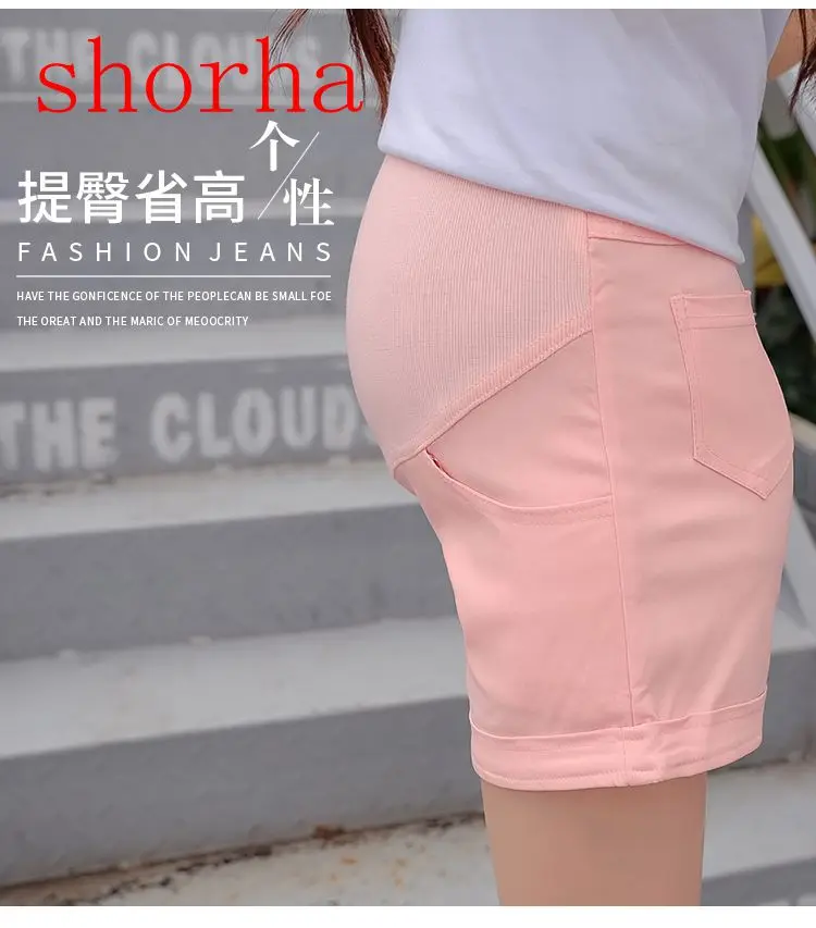 

Summer Maternity Shorts for Pregnant Women High Waist Pregnancy Pants Maternity Clothes Straight Trouser Pregnancy Clothes