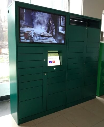 Control Self-Service Logistieke Distributie Systeem Pakket Levering Lockers Kluizen Met All In One Pc Tv Bewegwijzering