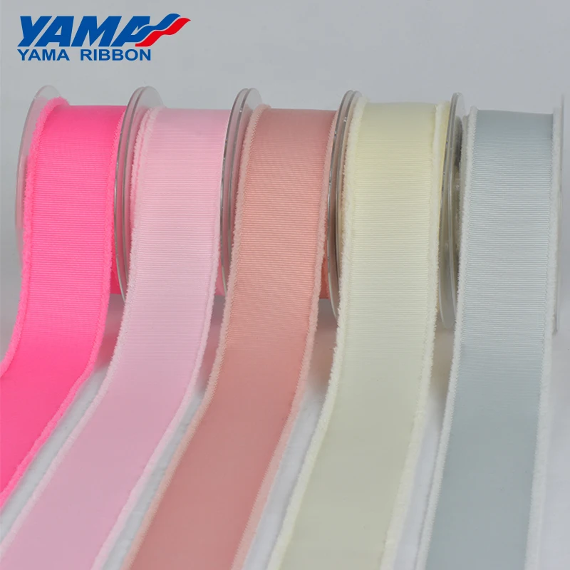 YAMA-Grosgrain ringelint, bloemdecoratie, bruiloftambacht, doe-het-zelf cadeau, 16mm, 25mm, 38mm, 50 meter per rol