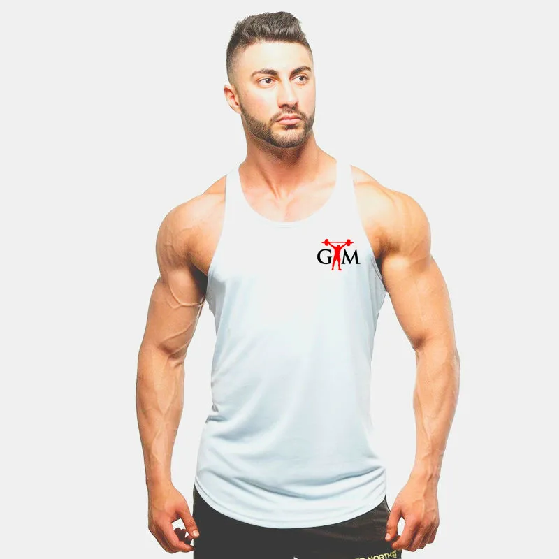 Men Fitness Singlet Sleeveless Shirt Cotton Muscle Guys Brand Undershirt for Boy Vest Gyms Clothing Bodybuilding Tank Top