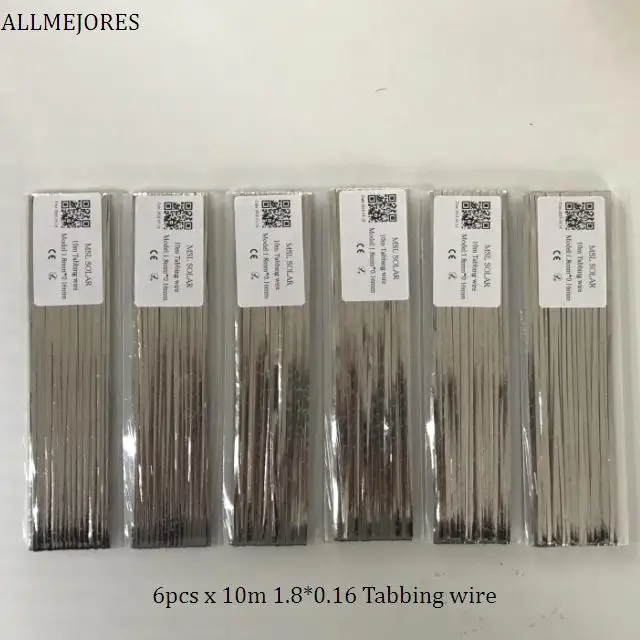 ALLMEJORES 6 قطعة x 10m 200ft الشمسية الجدولة سلك حافلة بار Ribbion ل DIY الشمسية لوحة ربط