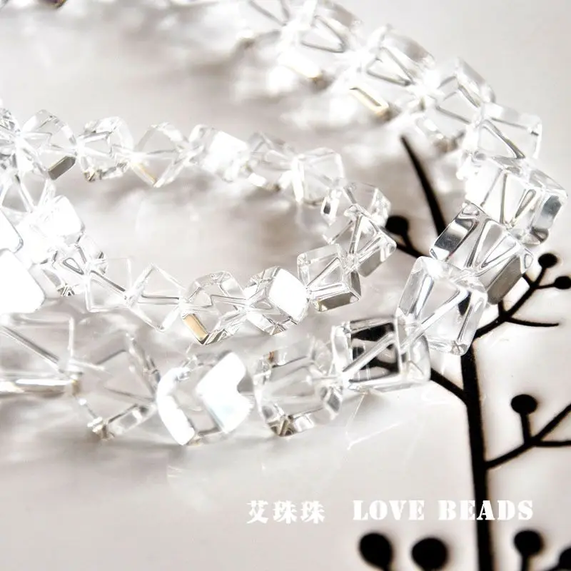 

Half String!!! 5.9"15cm Natural Clear Quartz Cube Loose Beads DIY Jewelry Making DIY For Women