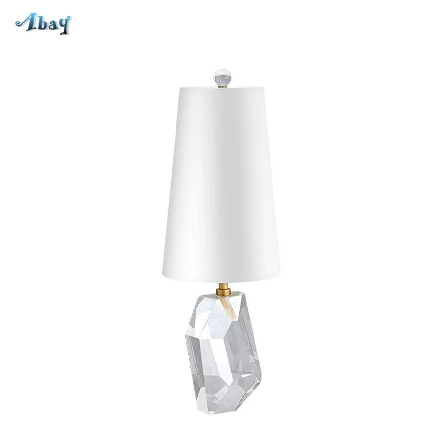 Nordic modern K9 Crystal Stones Table Lamp for Living Room office study home decor Bedroom Lamp Luxury Girls Makeup Table light