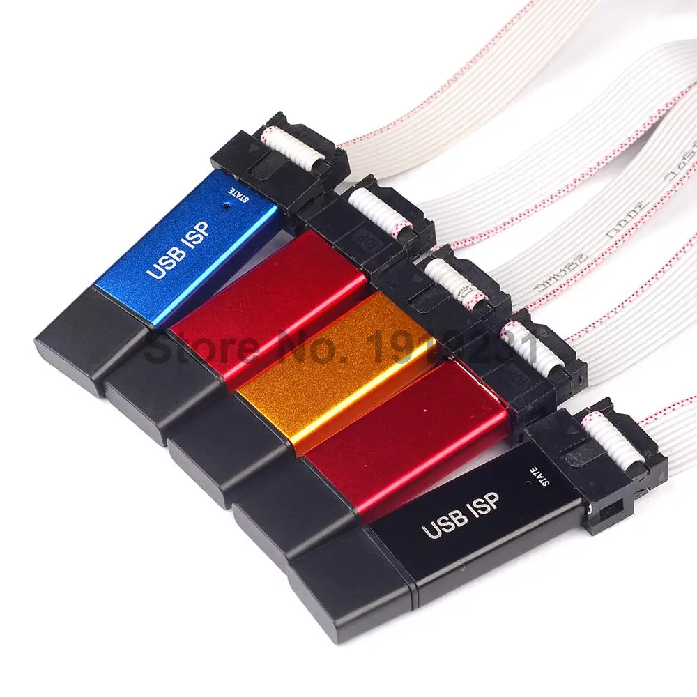 Programador usbasp usbisp avr usb atmega8 atmega128 suporte win7 64k com capa