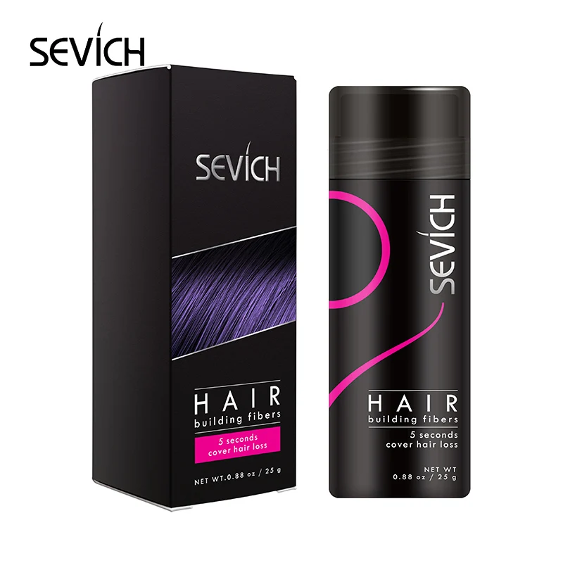 Sevich 25g Hair Loss Treatment Fiber Hair Keratin Thin Loss Concealer Instant Refill Hair Fiber Styling Powder 10colors