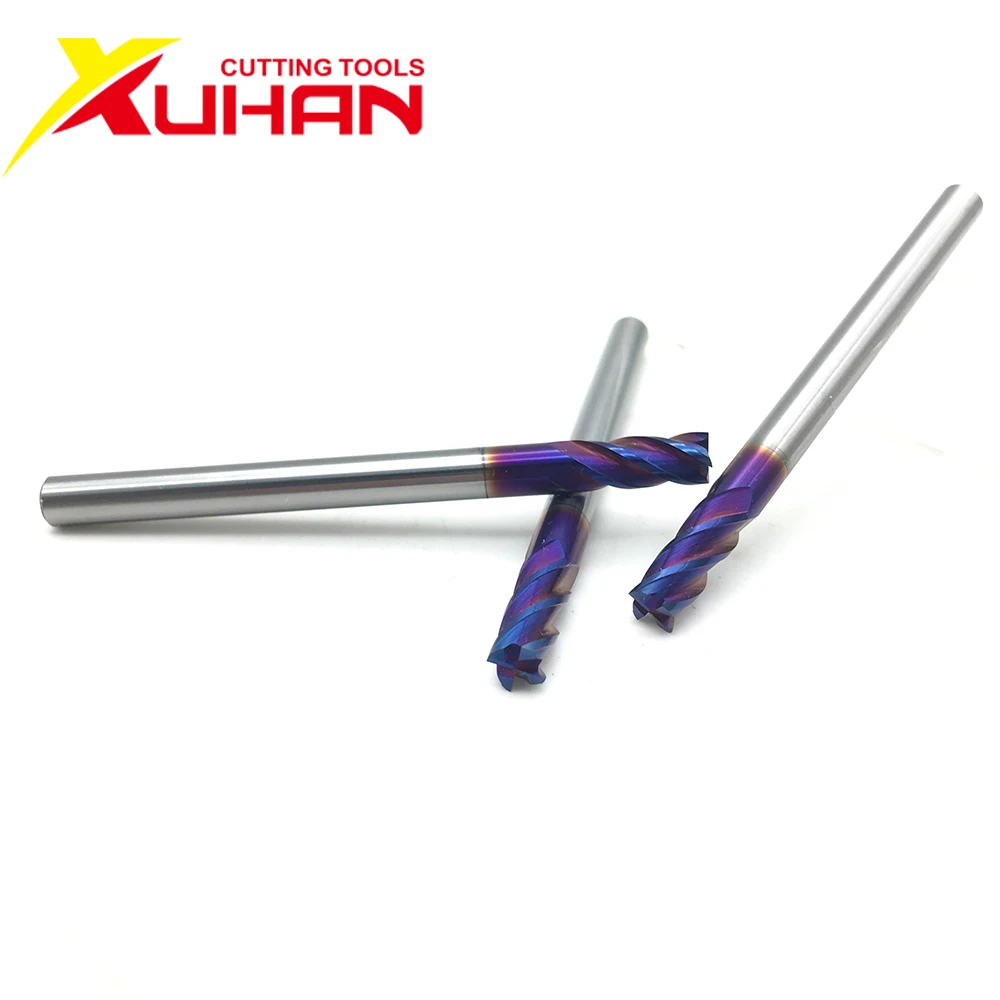 HRC65 Caibide end mill 4flutes Φ4.0*50 Alloy Coating Tungsten Steel Endmills high hardness cutting tool cnc milling cutter