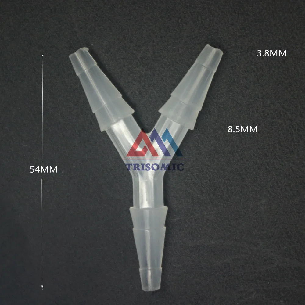 3.8 millimetri Y tpye equant Connettore Pari Tubo Joiner Materiale PP di Plastica di Montaggio Serbatoio di Pesce Compagnia Aerea Acquario