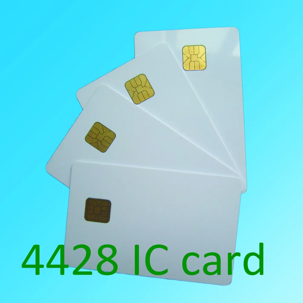 10pcs white PVC card with SLE4428 chip contact smart card hotel key card ISO7816 protocol free shipping