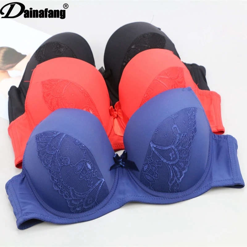 

DaiNafang Brand Large Size Bras Thin Section Adjustable Gathered Side Income For Ms. Busty Women Lingerie CD Cup Big Underwear