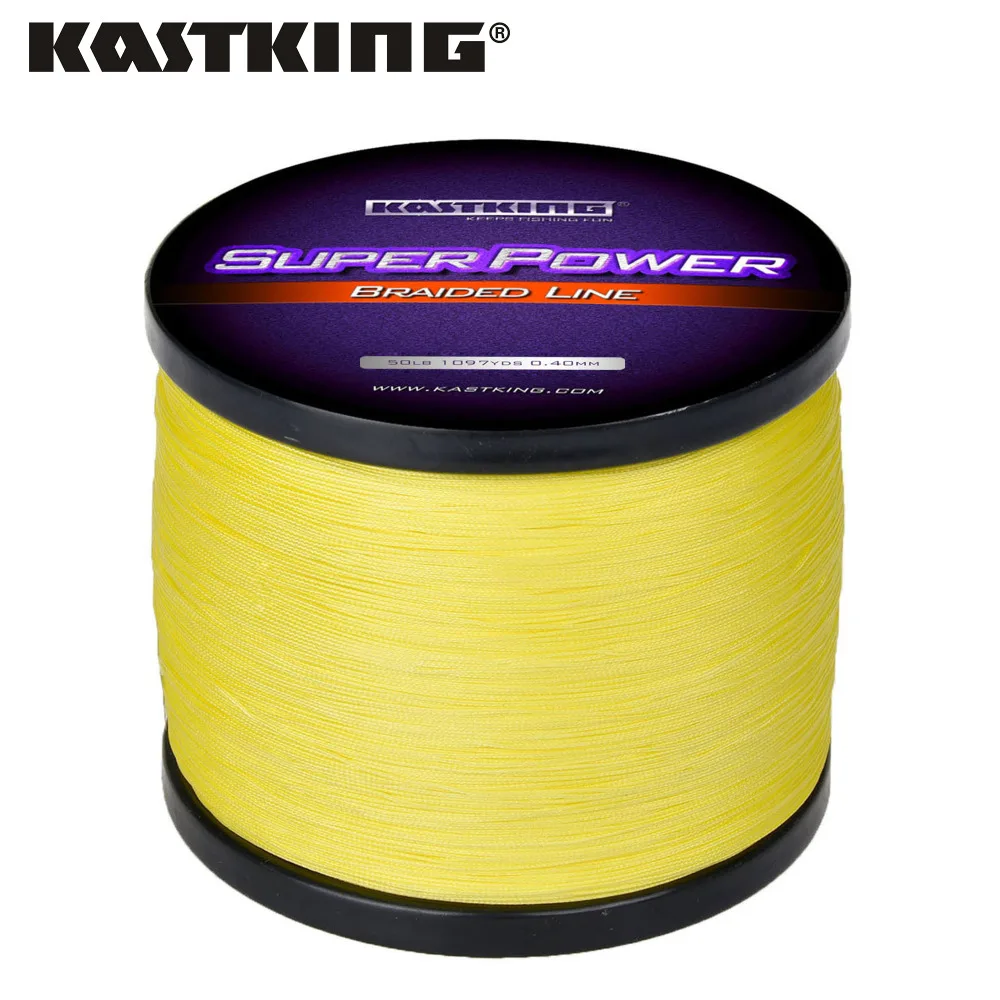 KastKing SuperPower Series 300m 500m 1000m 4 Strand 10-50LB Braided Fishing Line PE Multifilament Braid Lines Lake River Fishing