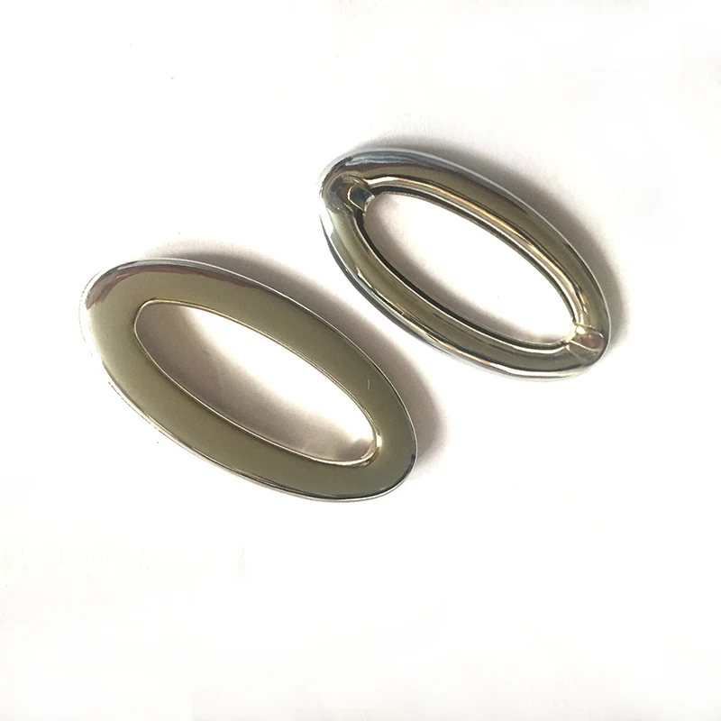 65 x 30mm Oval eyelets, Oval grommets, two sizes, prong fitting