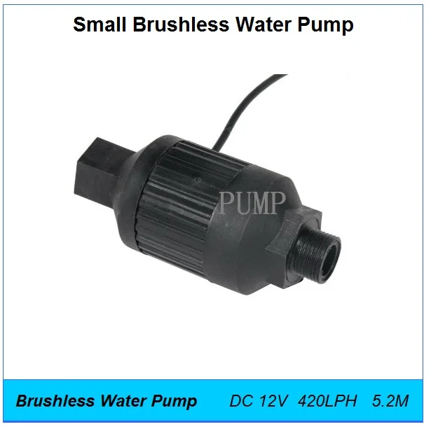 

3Pcs DC 12V 24W 420LPH 5.2M Small Electric Brushless Water Pump,Pipe Booster Inline Fountain Aquarium Hot Water Circulation Pump