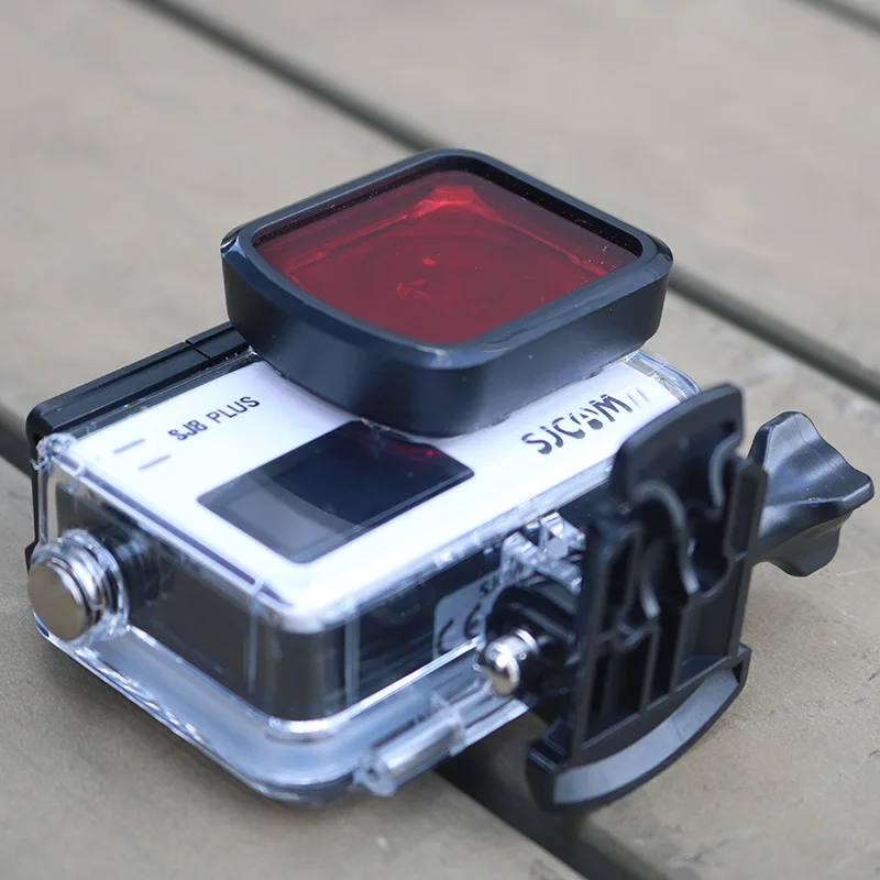 SJCAM SJ8ซองกันน้ำ/Shell ฝาปิดเลนส์กรอง/ดำน้ำกล่อง/สีแดงกรอบสำหรับ Sj8 Pro/plus Action อุปกรณ์เสริมกล้อง