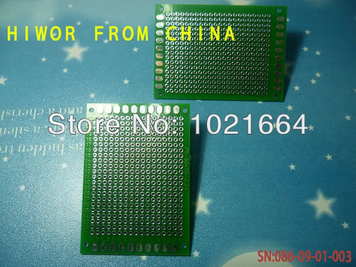 10pcs/lot Double Side Tin Breadboad Size:5*7CM [1.97*2.76inch] pitch:2.54MM [0.1inch] glass fiber green oil Universal Board