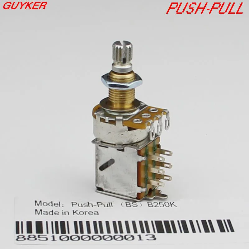 ALPHA copper shaft PUSH-PULL switch Guitar Bass Potentiometers volume and tone controls A250K B250K A500K B500K