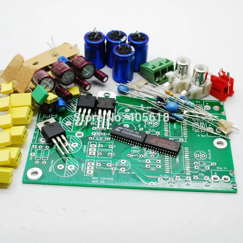 DAC Coaxial input CS8412+CS4328 kit version 2.0 for DIY