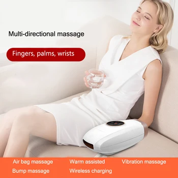 Electric Acupressure Palm Hand Massager Protector Hot Compress Massage Tools Relax Finger Spa Numbness Pain Relief Office Home