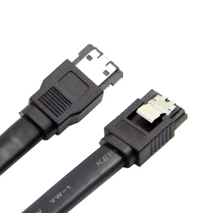 3Gbps Black eSATA II to SATA 7-p Shielded internal External Hard Disk Cable 0.5m 1M 3FT